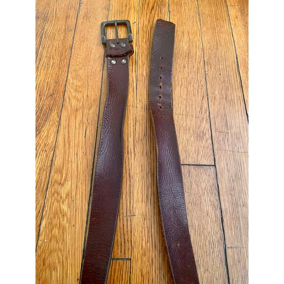 EDDIE BAUER Distressed Brown Leather Belt Mens sz XL - Picture 5 of 11